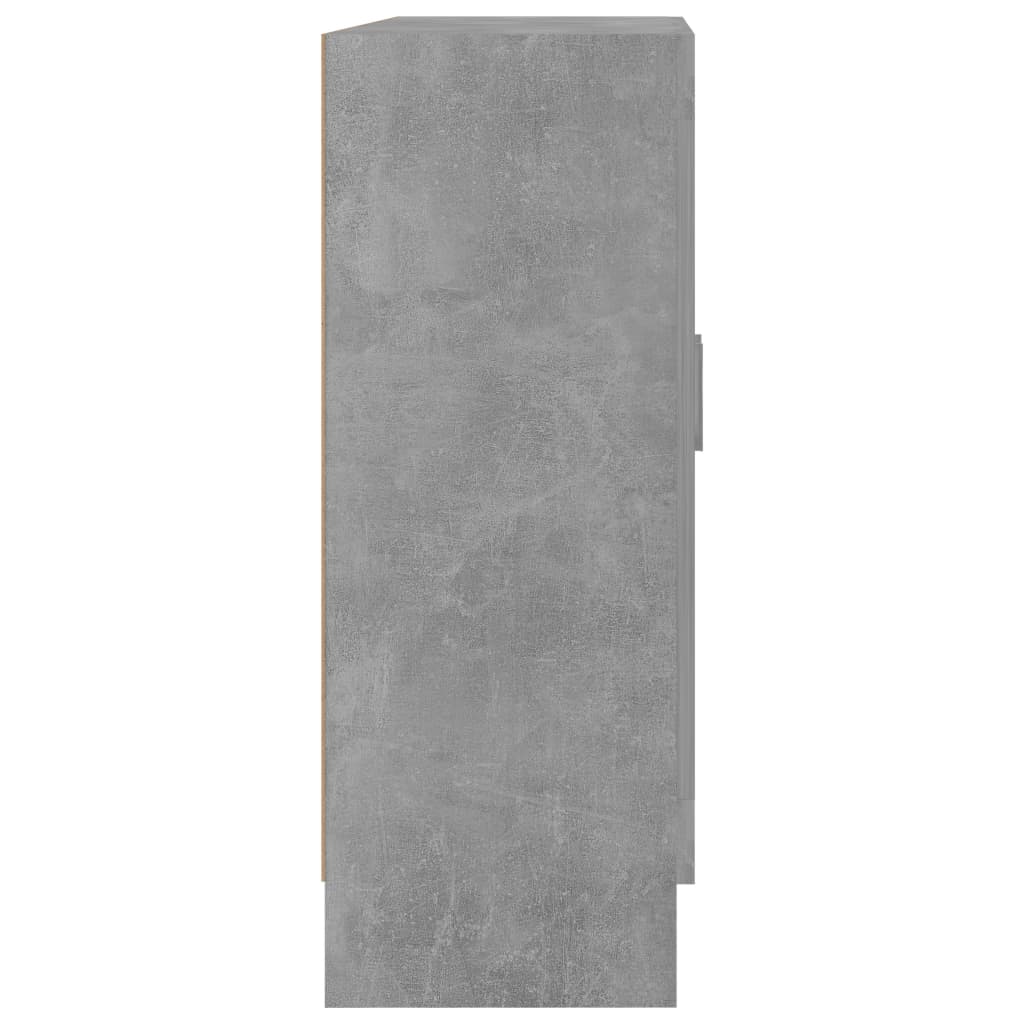 vidaXL Шафа-вітрина Сірий бетон 82,5x30,5x80 см ДСП