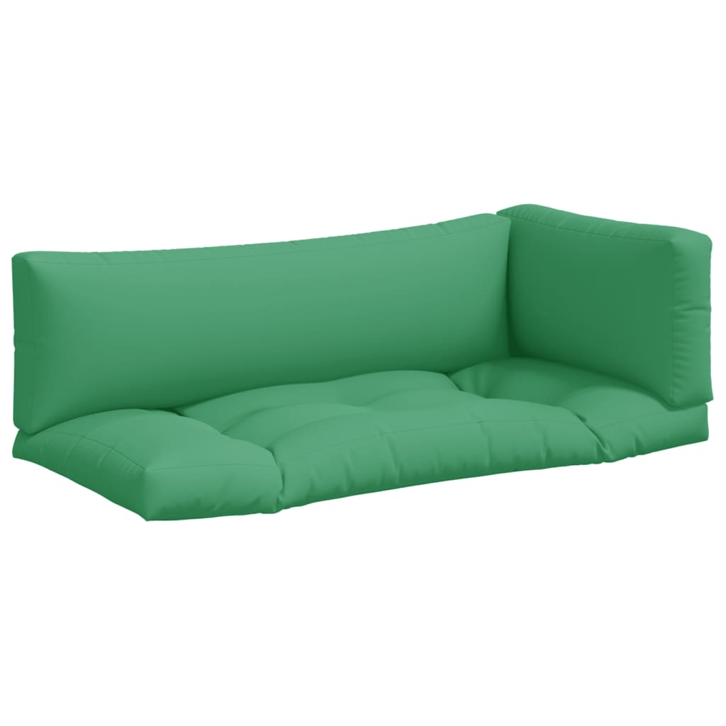 vidaXL Подушки для дивана з піддонів 3 шт Зелений