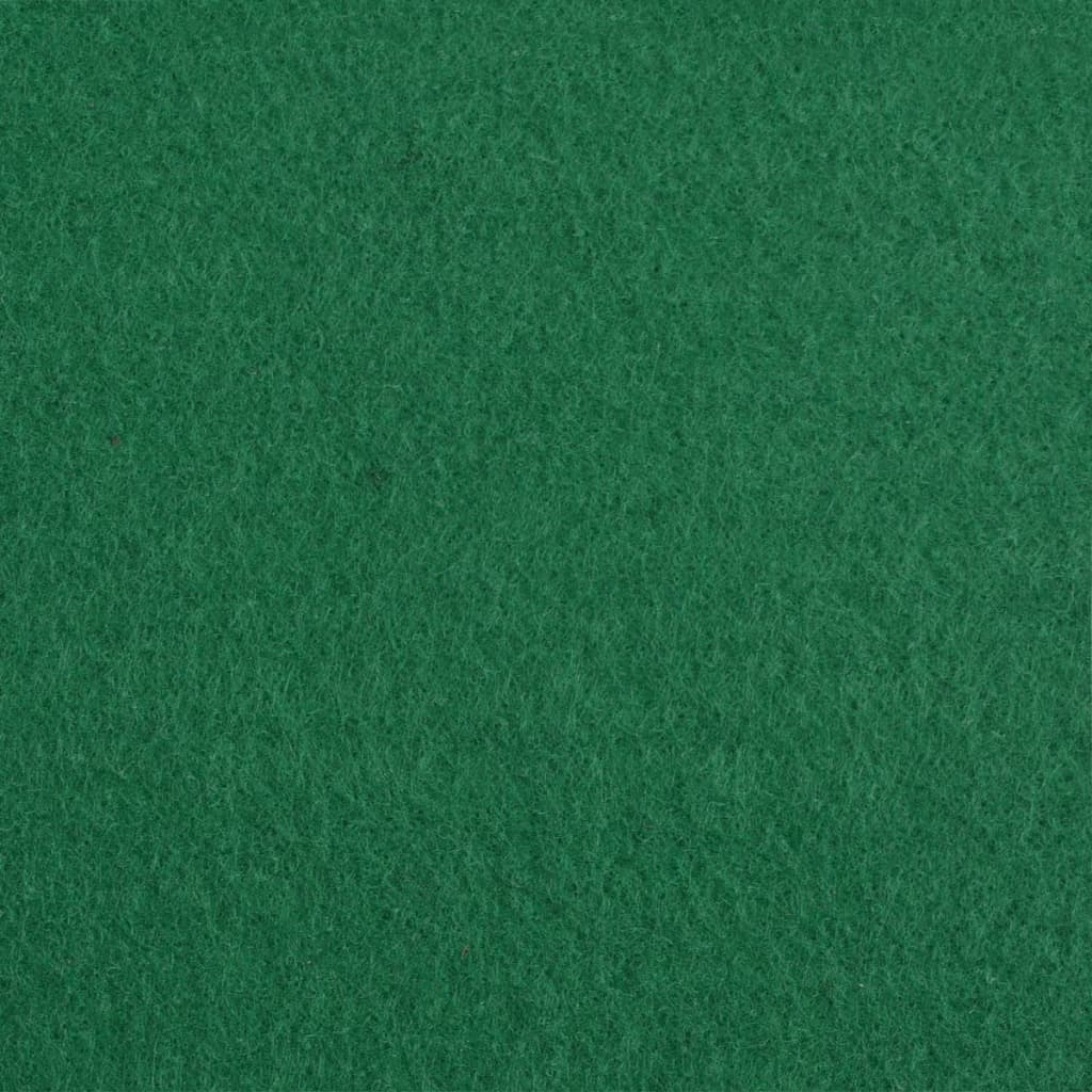 vidaXL Килим Виставковий Однотонний Зелений 1х12 м