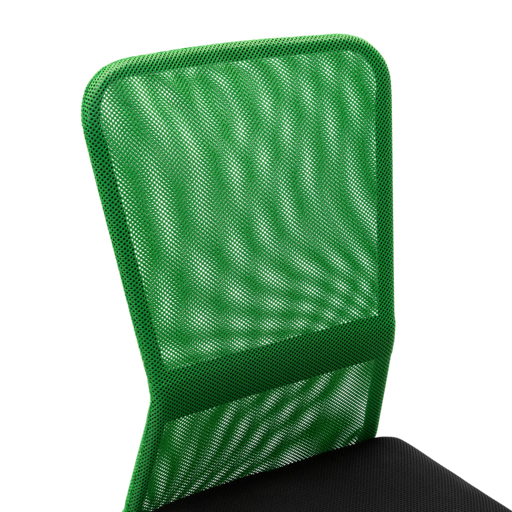 vidaXL Офісне Крісло Чорний і Зелений 44x52x100 см Сітчаста Тканина