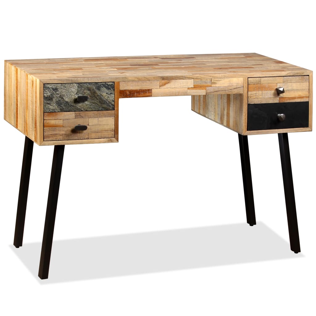 vidaXL Письмовий стіл 110х50х76 см Масив відновленої тикової деревини