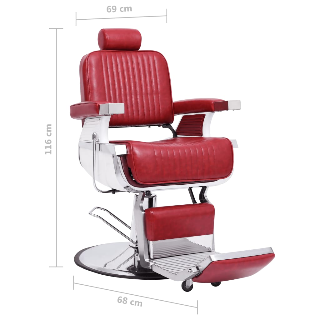 vidaXL Перукарське крісло Червоний 68x69x116 см Штучна шкіра