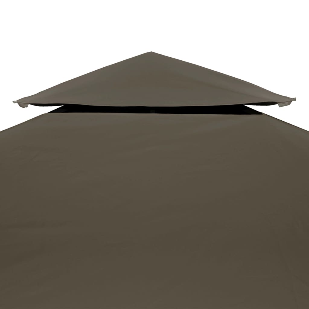 vidaXL 2-рівневе покриття для альтанки 310 г/м² Сіро-коричневий 3x3 м