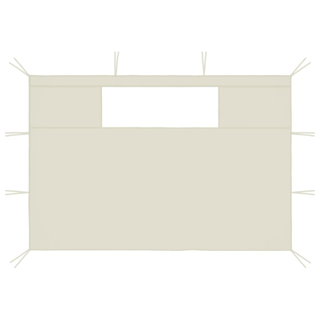 vidaXL Боковини для Альтанки з Вікнами 2 шт Кремовий 4,5x2,1 м 70 г/м²
