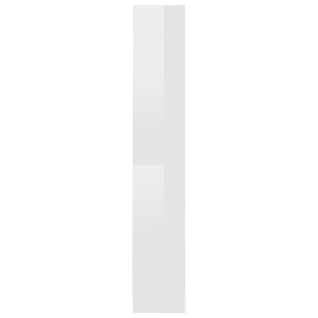 vidaXL 4-Ярусна книжкова шафа Глянцевий білий 40x24x142 см ДСП