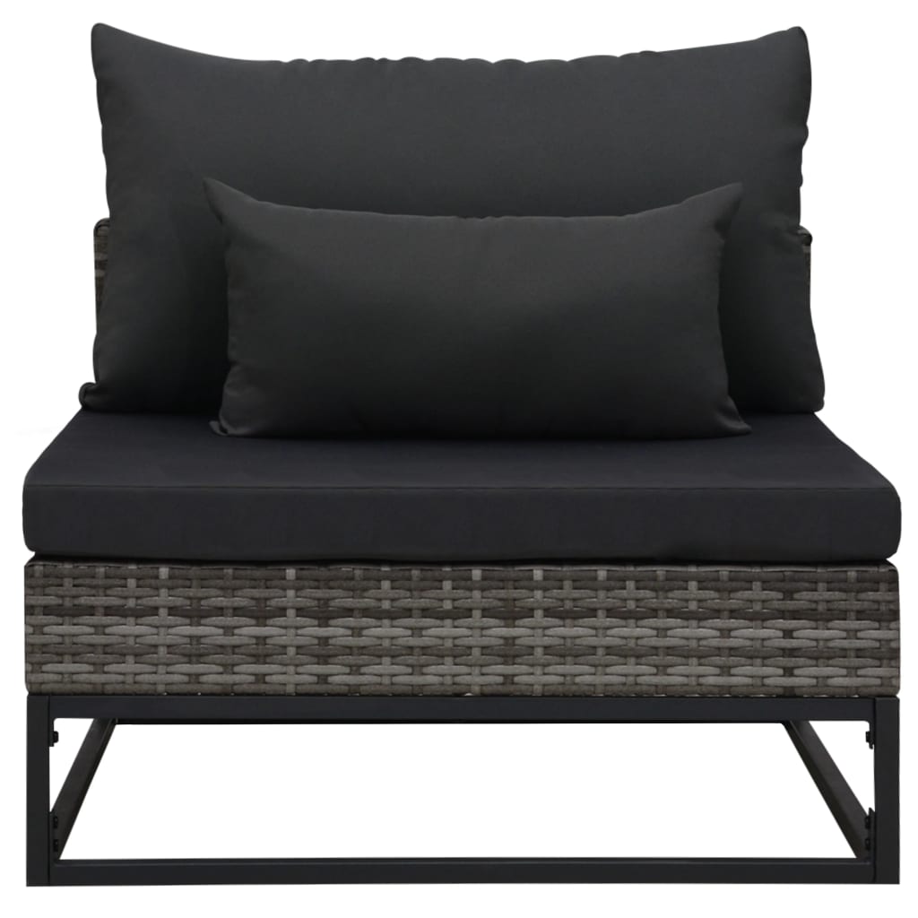 vidaXL Комплект садових диванів з подушками 4 од. Сірий Поліротанг