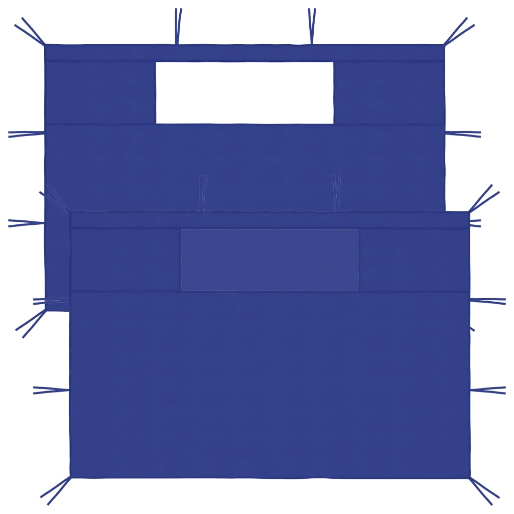 vidaXL Боковини для Альтанки з Вікнами 2 шт Синій 4,5x2,1 м 70 г/м²