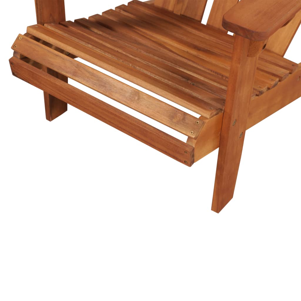 vidaXL Садове крісло-лежак з підставкою для ніг Масив акації