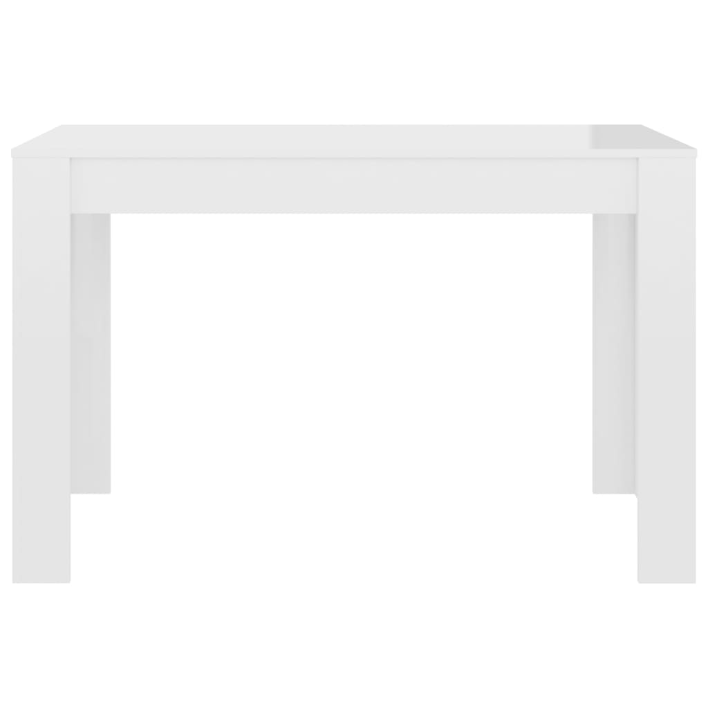 vidaXL Обідній стіл Глянцевий Білий 120x60x76 см ДСП