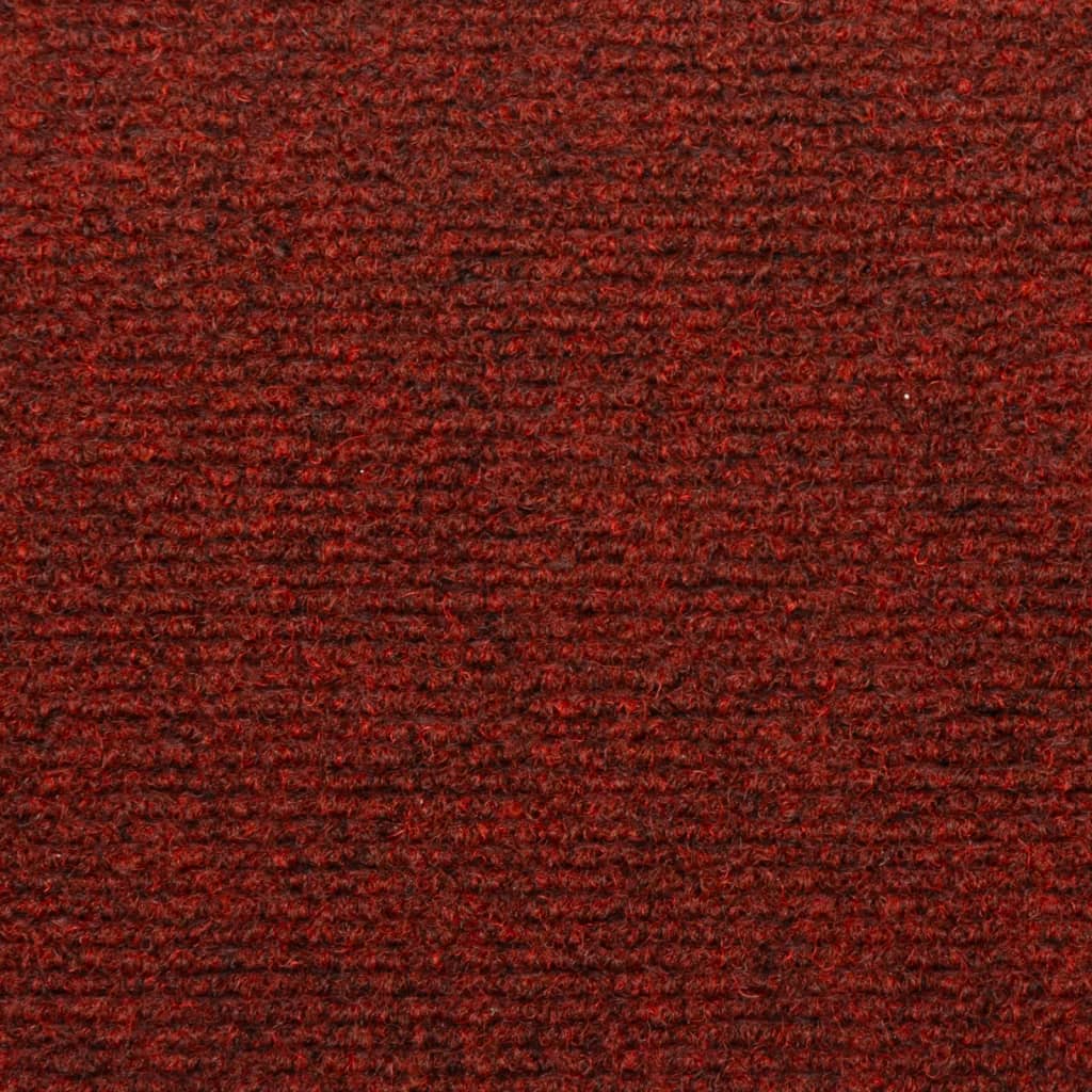 vidaXL Килимки для Сходів 15 шт Червоний 65х25 см Голкопробивна Тканина