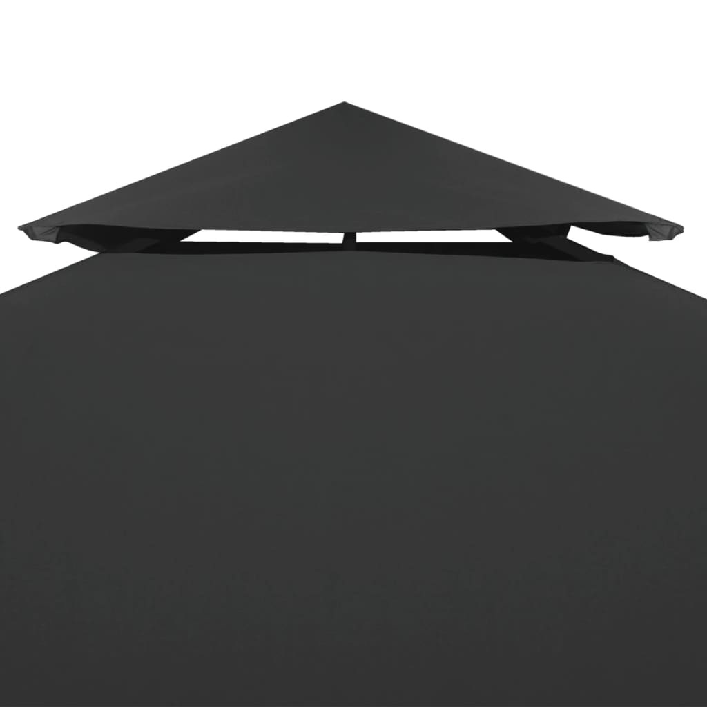 vidaXL Змінне покриття для альтанки 310 г/м² Темно-сірий 3х3 м