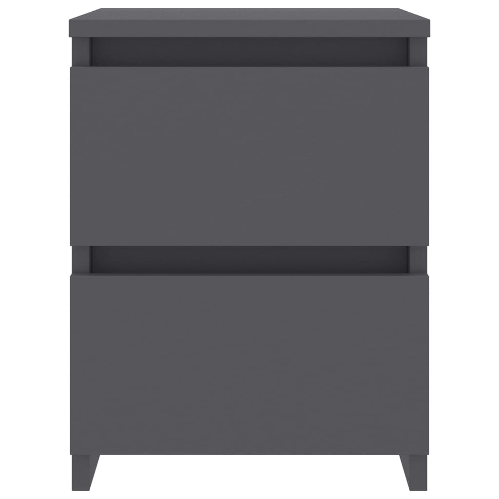 800517 vidaXL Bedside Cabinet Grey 30x30x40 cm Chipboard