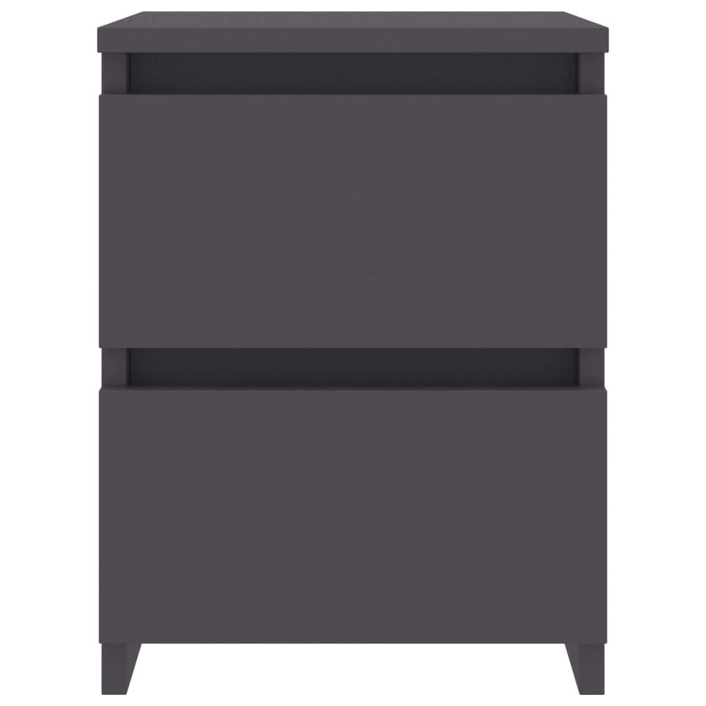 800518 vidaXL Bedside Cabinets 2 pcs Grey 30x30x40 cm Chipboard