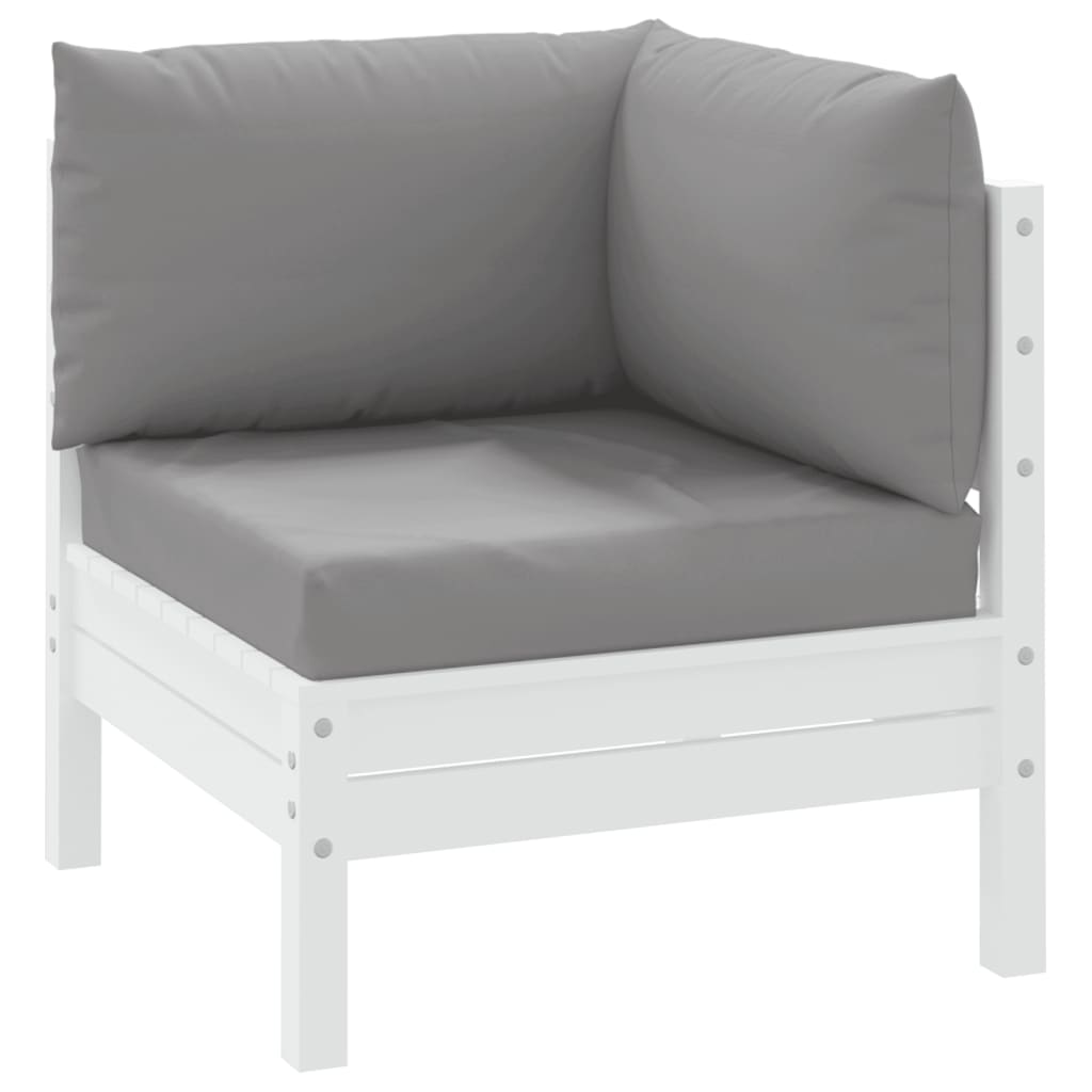 vidaXL Подушки для дивана з піддонів 3 шт Сірий Тканина