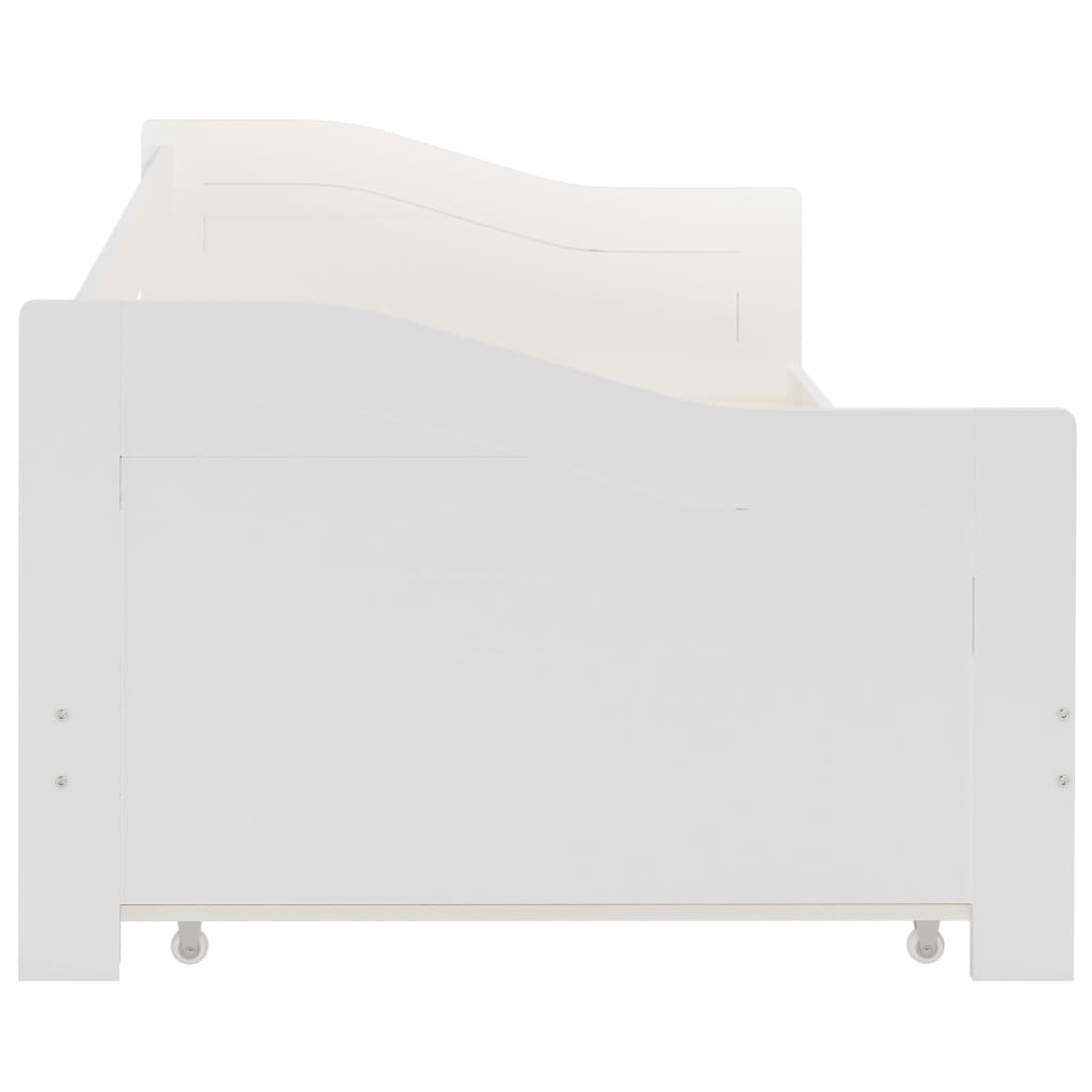 vidaXL Висувний каркас для дивана-ліжка Білий 90х200 см Сосна