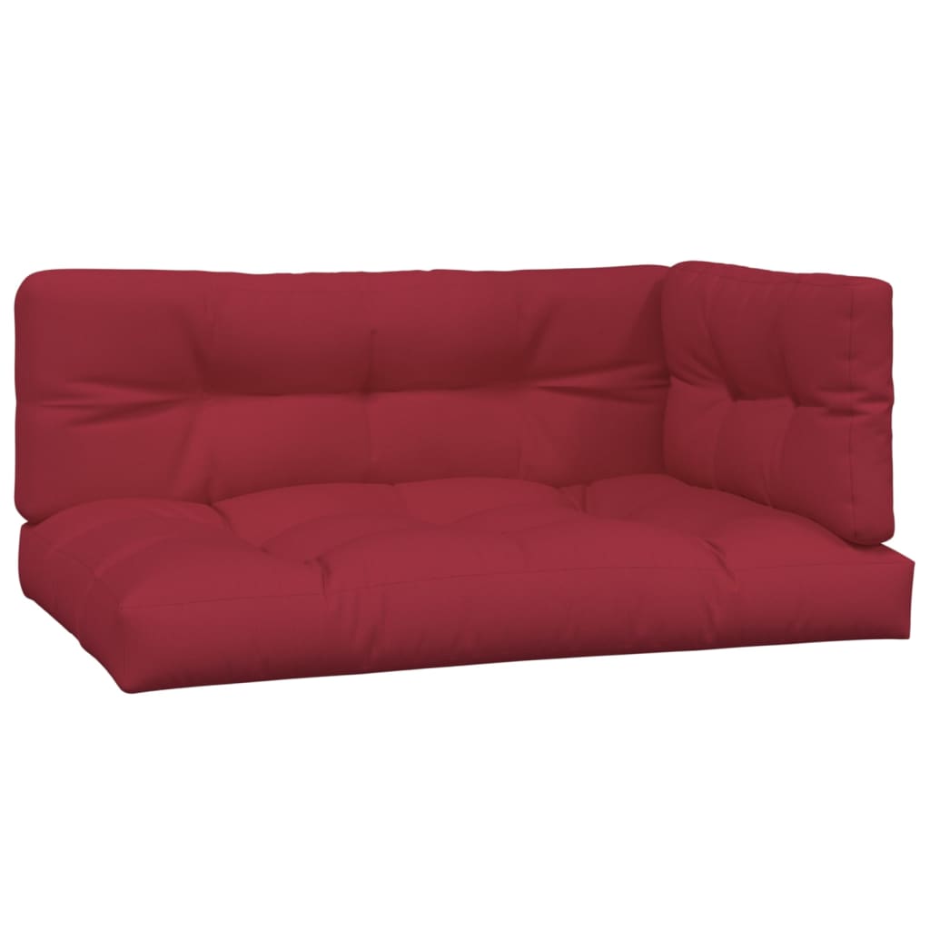 vidaXL Подушки для дивана з піддонів 3 шт Бордовий
