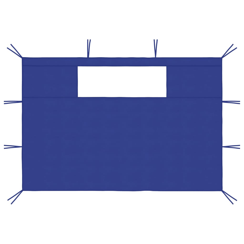 vidaXL Боковини для Альтанки з Вікнами 2 шт Синій 4,5x2,1 м 70 г/м²