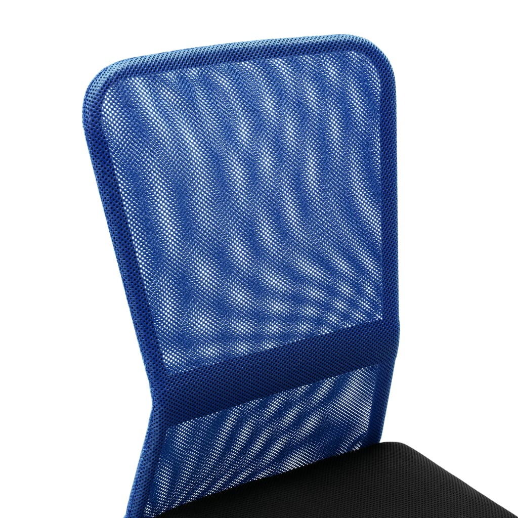 vidaXL Офісне Крісло Чорний і Синій 44x52x100 см Сітчаста Тканина