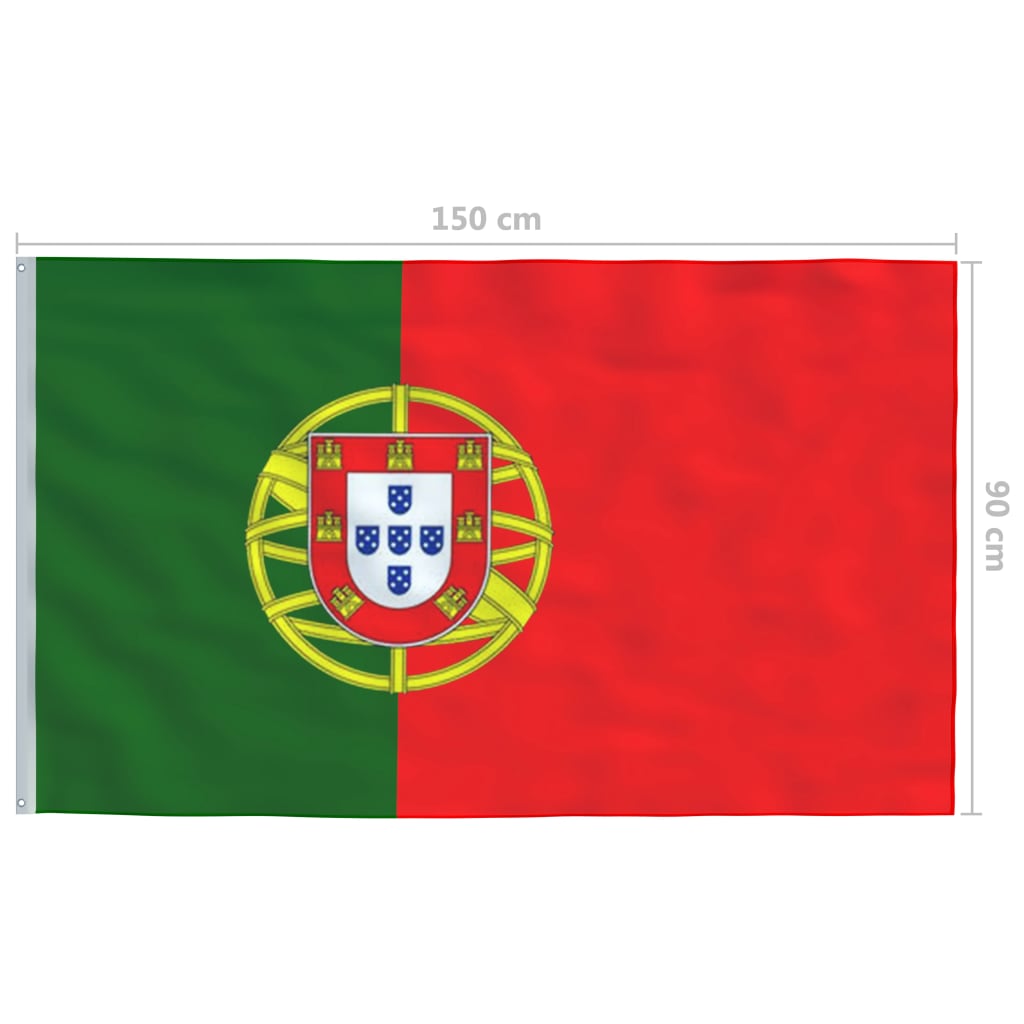 vidaXL Прапор Португалії 90х150 см