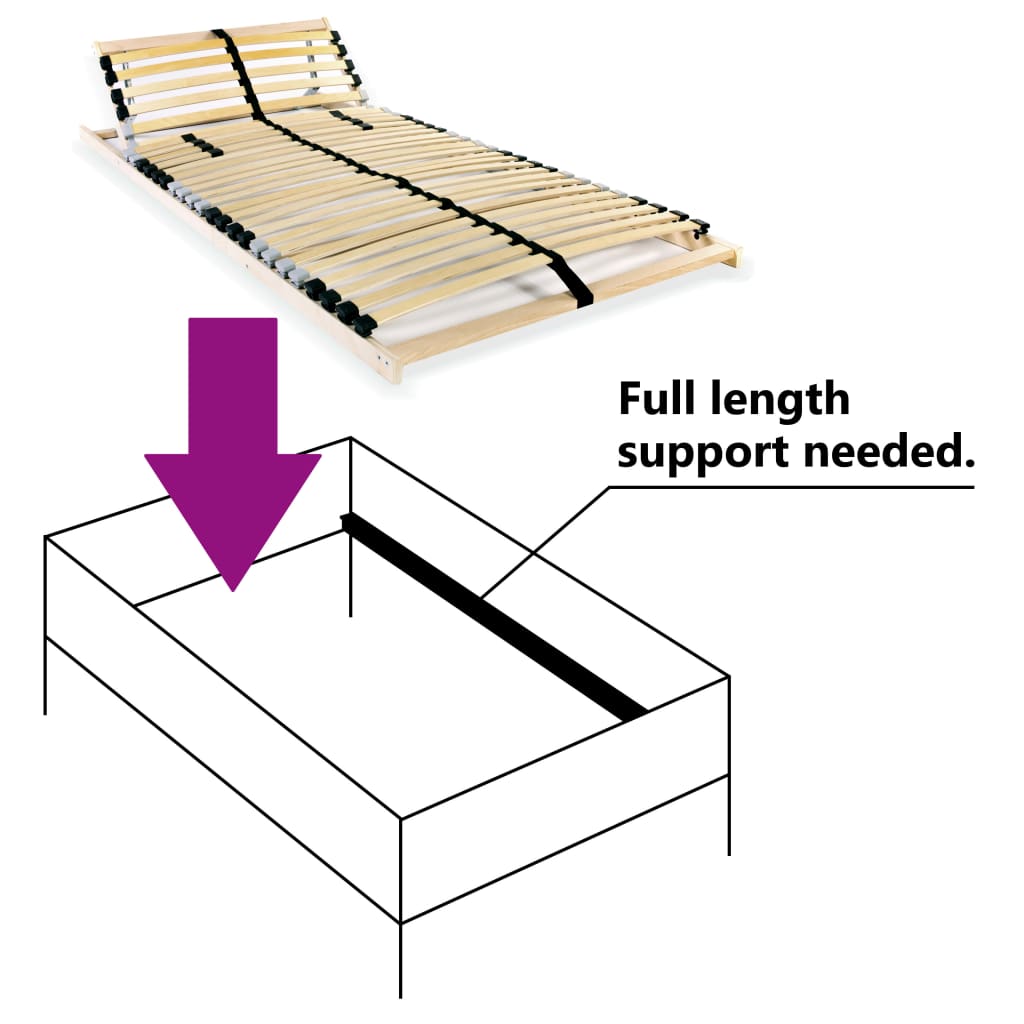 vidaXL Ламельна основа ліжка 28 ламелей 7 зон 70x200 см
