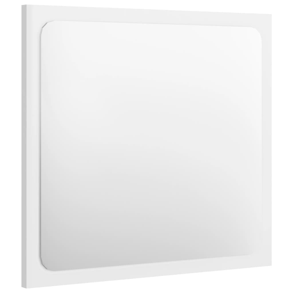 804603 vidaXL Bathroom Mirror High Gloss White 40x1,5x37 cm Chipboard