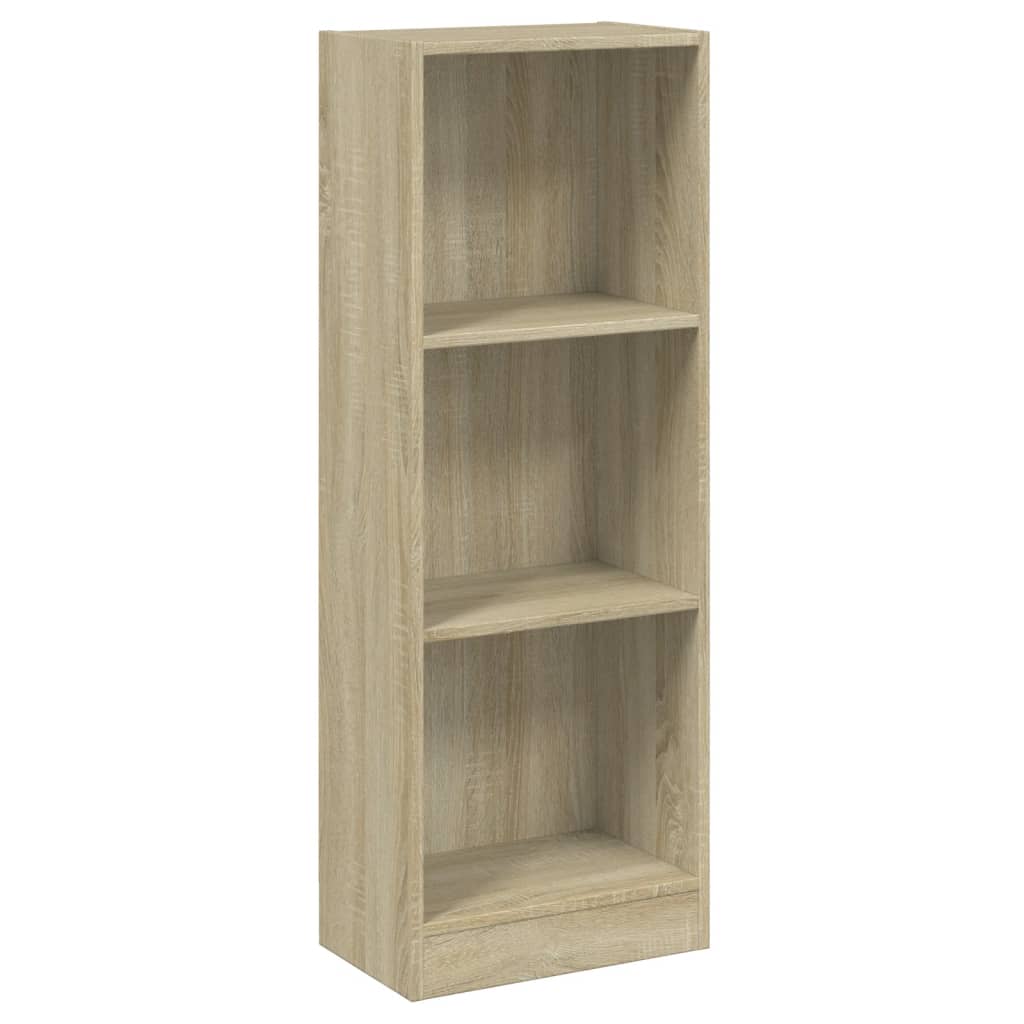 800831 vidaXL 3-Tier Book Cabinet Sonoma Oak 40x24x108 cm Chipboard