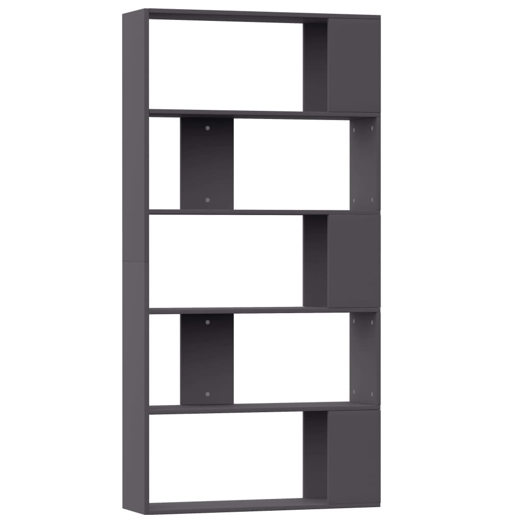 800101 vidaXL Book Cabinet/Room Divider Grey 80x24x159 cm Chipboard