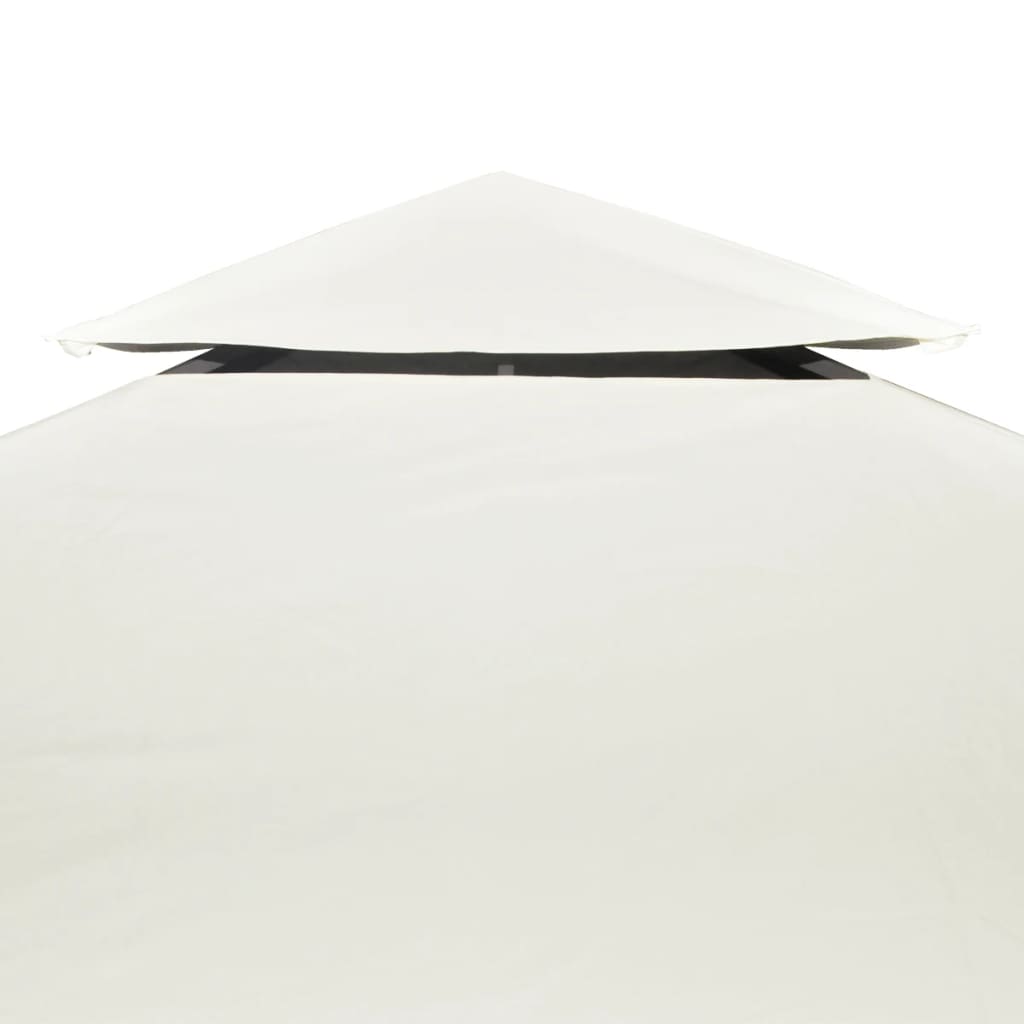 vidaXL Змінне покриття для альтанки 310 г/м² Кремово-білий 3х3 м