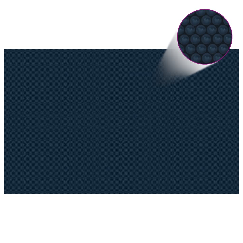 vidaXL Сонячна Плівка для Басейну Плаваюча Чорний/Синій 260x160 см ПЕ
