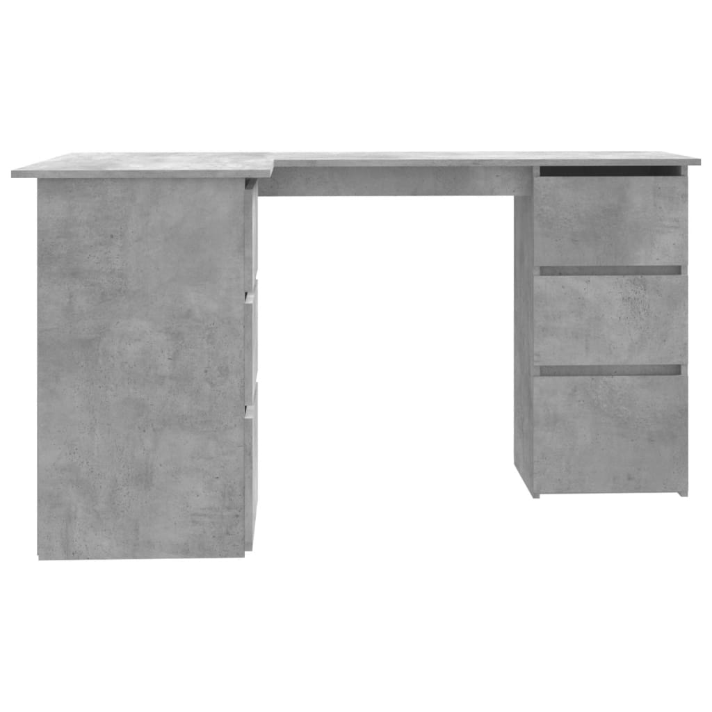 vidaXL Кутовий письмовий стіл Сірий бетон 145x100x76 см ДСП