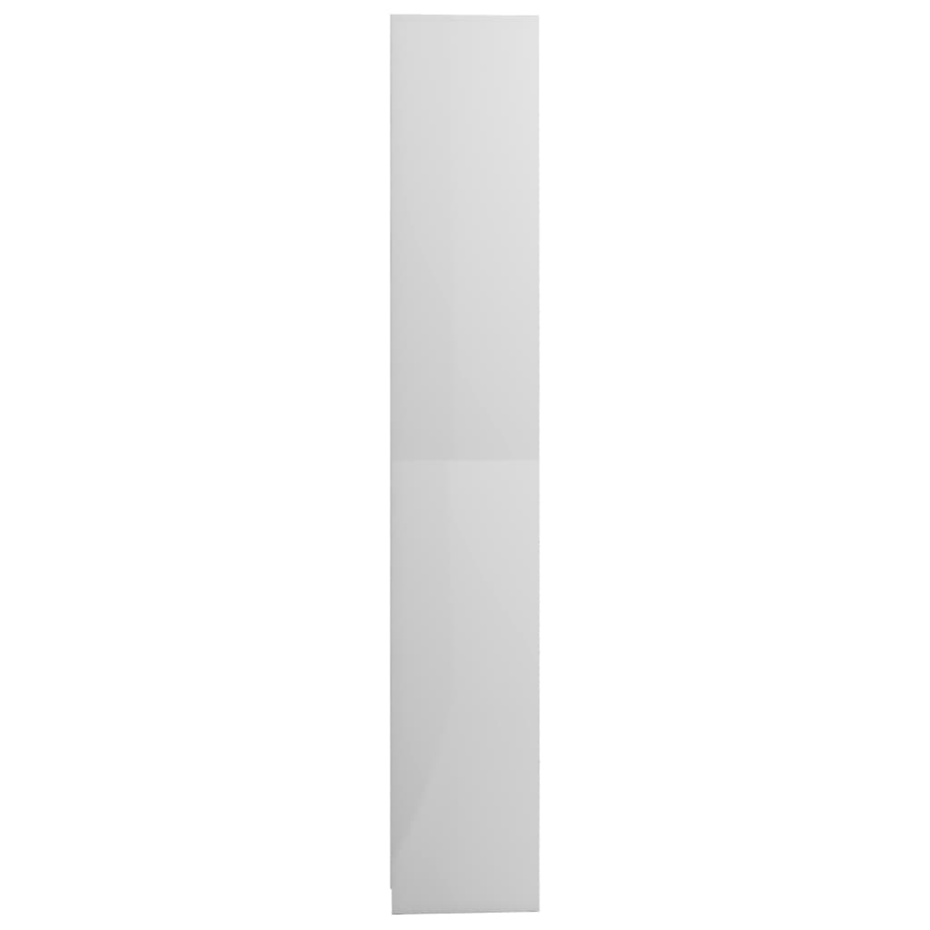 vidaXL Шафа для ванної кімнати Глянцевий білий 30x30x183,5 см ДСП