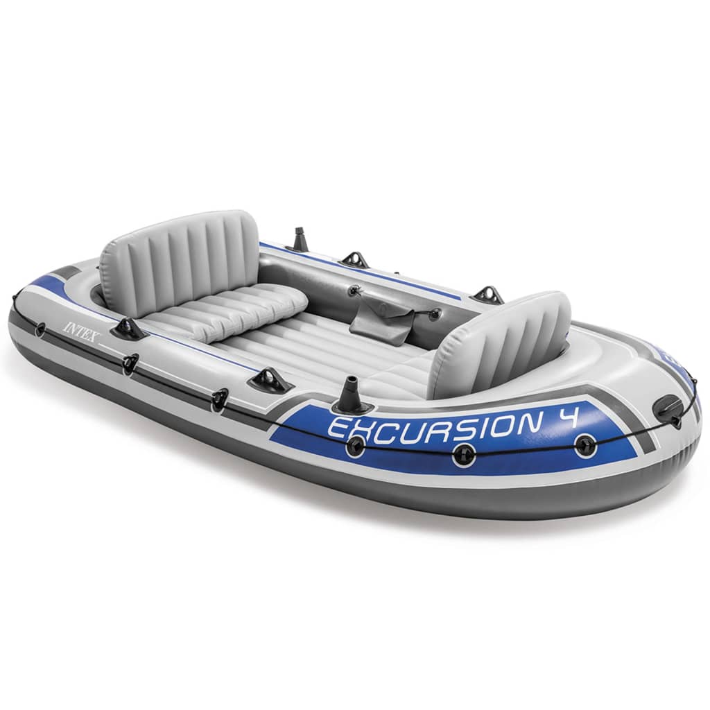 90802 Intex Excursion 4 Set Inflatable Boat with Oars and Pump 68324NP