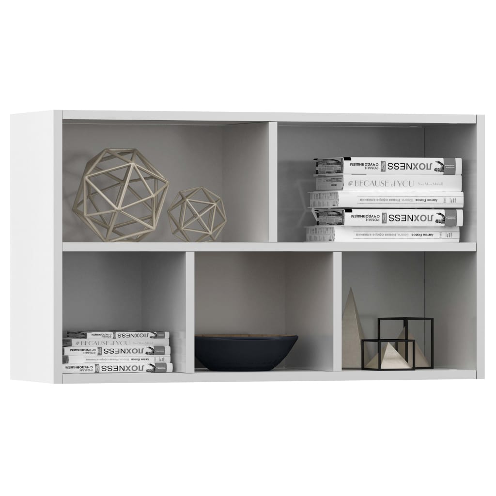 800162 vidaXL Book Cabinet/Sideboard White 50x25x80 cm Chipboard
