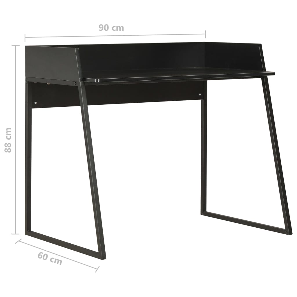 vidaXL Письмовий стіл Чорний 90x60x88 см