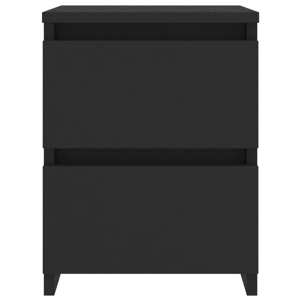 800515 vidaXL Bedside Cabinet Black 30x30x40 cm Chipboard