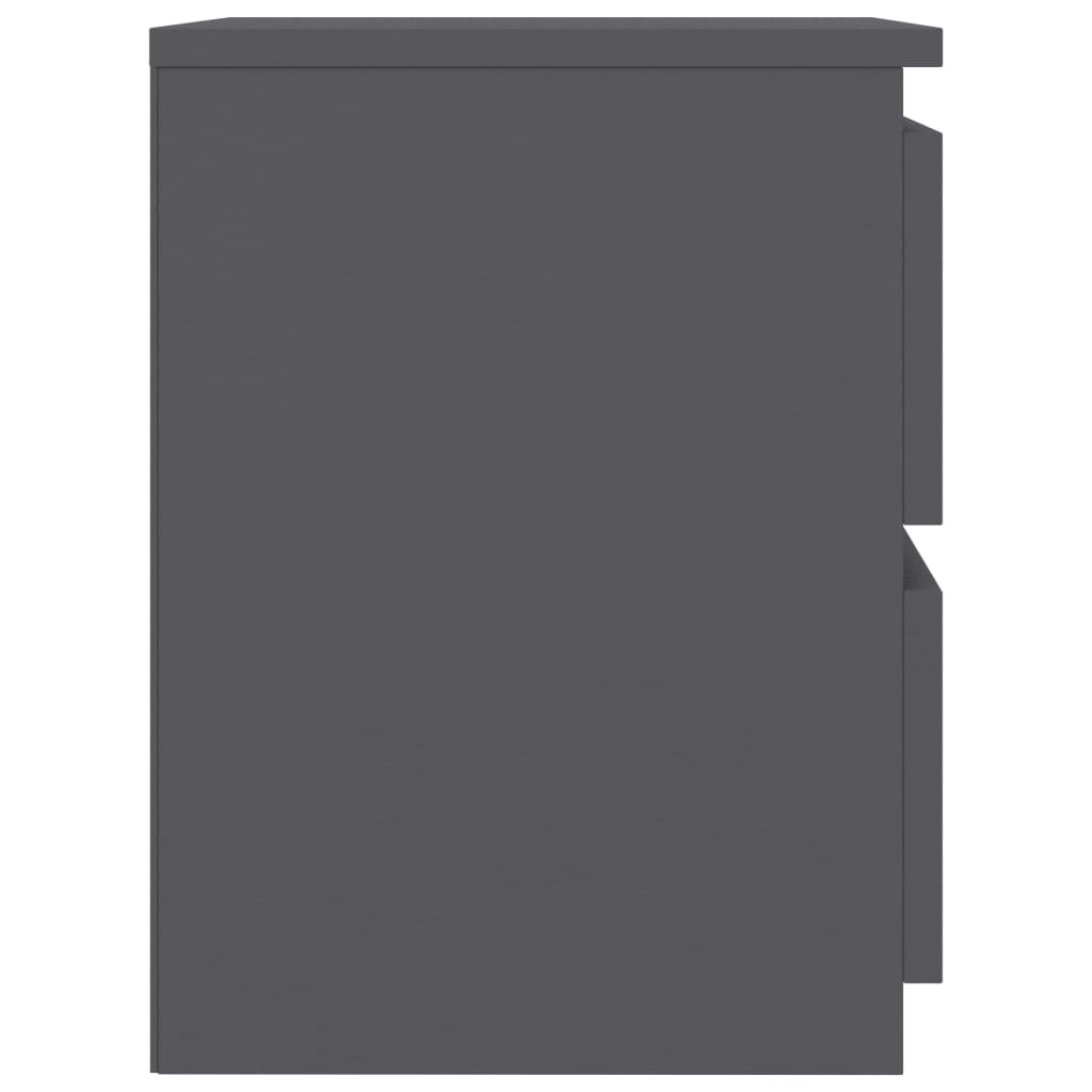800517 vidaXL Bedside Cabinet Grey 30x30x40 cm Chipboard