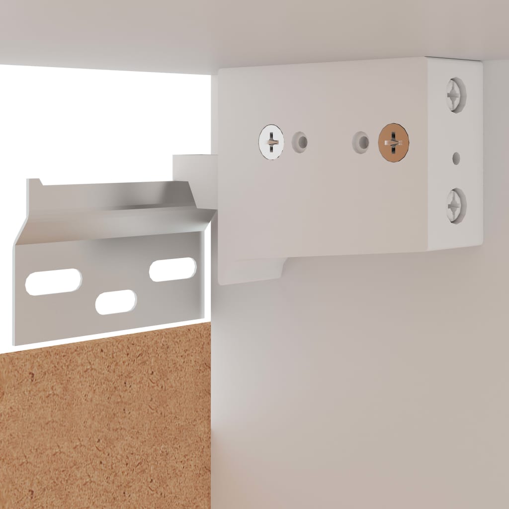 802537 vidaXL Hanging Corner Cabinet White 57x57x60 cm Chipboard
