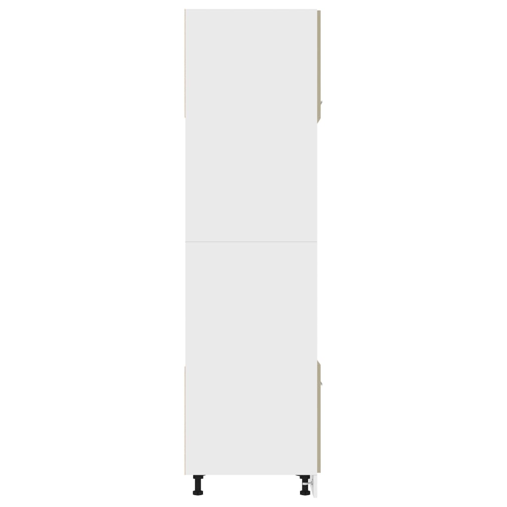 802549 vidaXL Microwave Cabinet Sonoma Oak 60x57x207 cm Chipboard