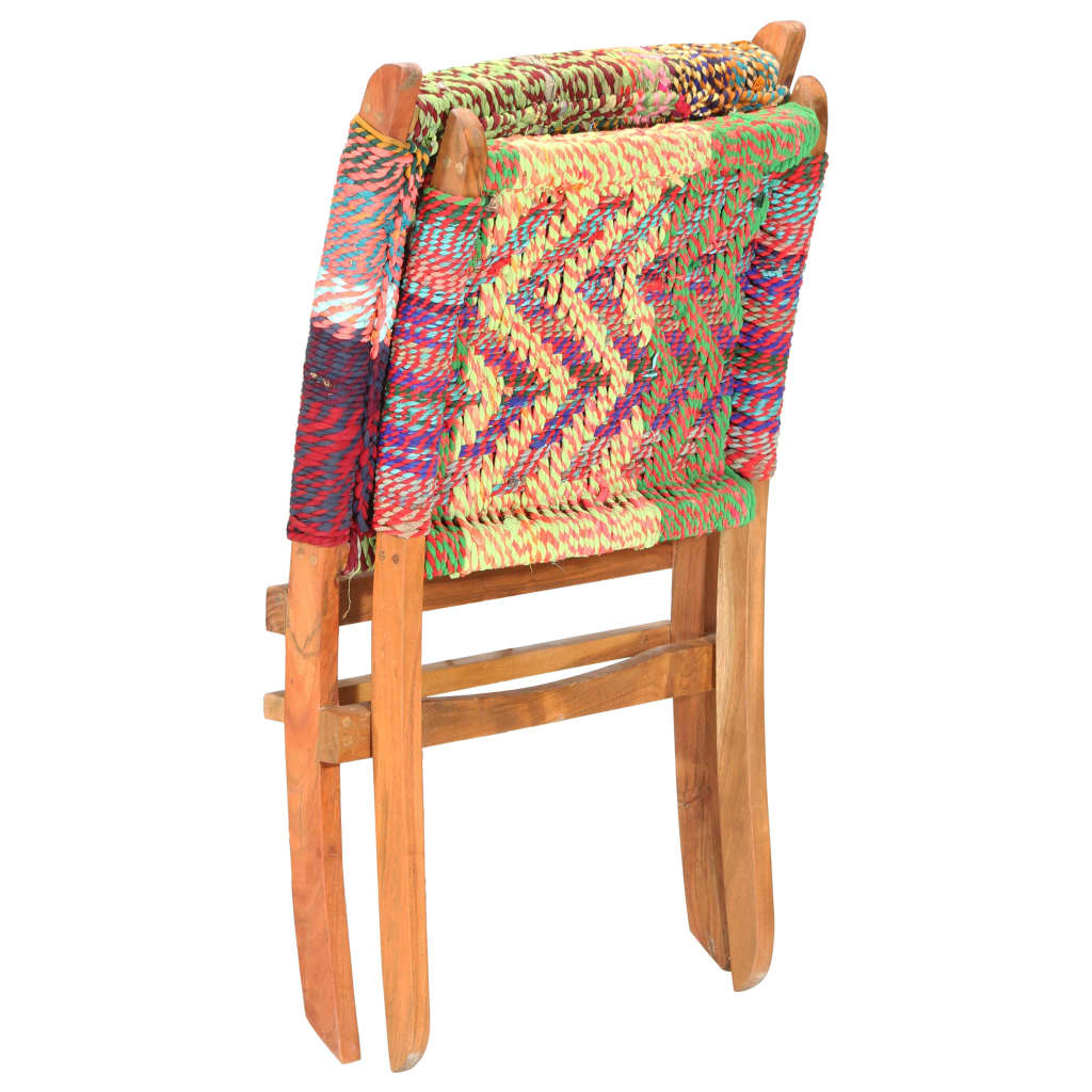 vidaXL Розкладний стілець Різнобарвна тканина хінді