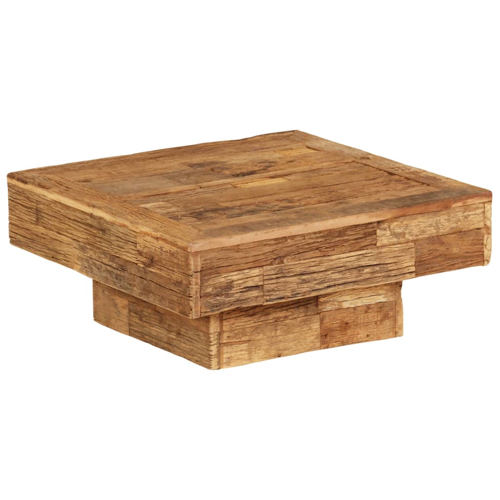 vidaXL Журнальний столик 70x70x30 см Масив відновленої деревини