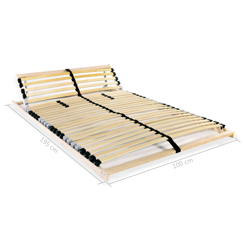 vidaXL Ламельна основа ліжка 28 ламелей 7 зон 100x200 см