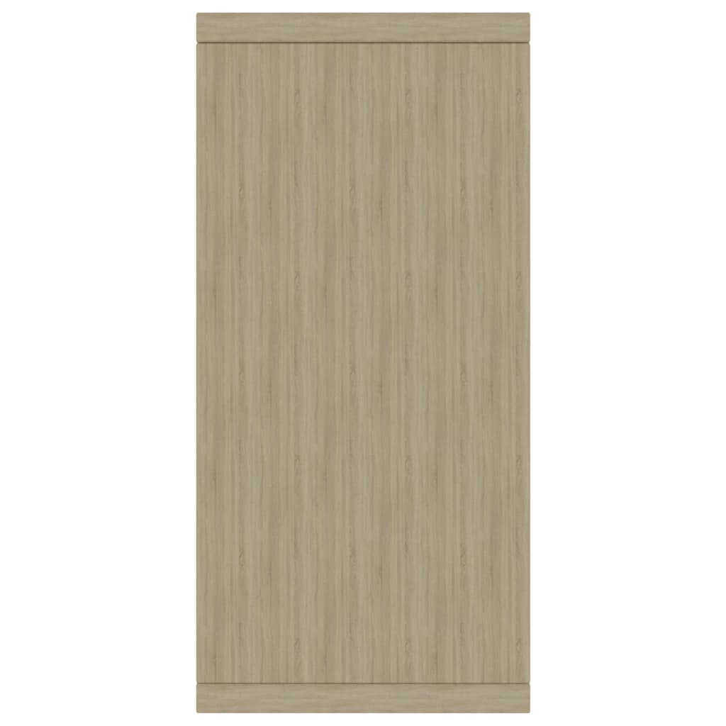 800689 vidaXL Sideboard White and Sonoma Oak 88x30x65 cm Chipboard