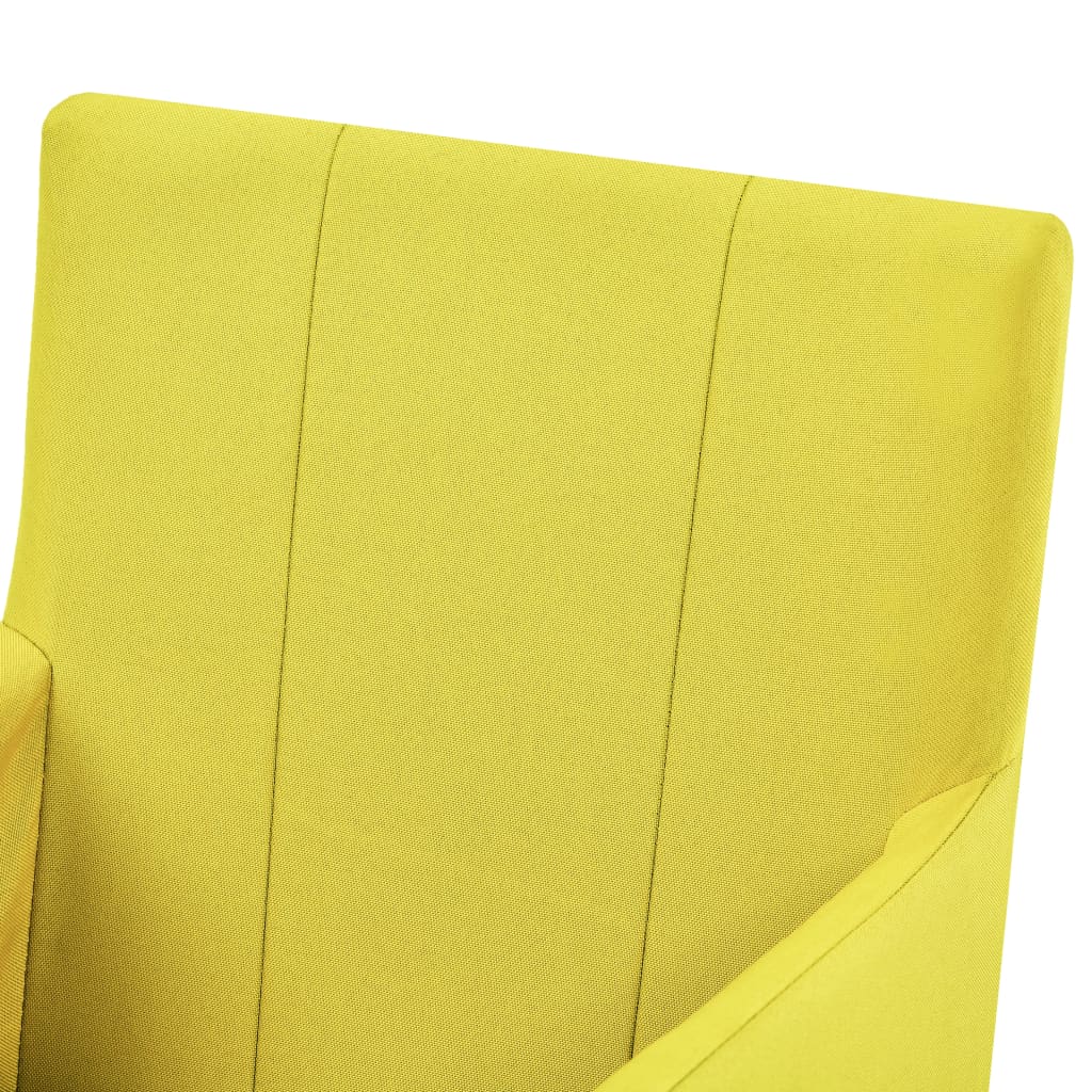 vidaXL Обідні стільці з підлокітниками 2 шт Жовтий Тканина
