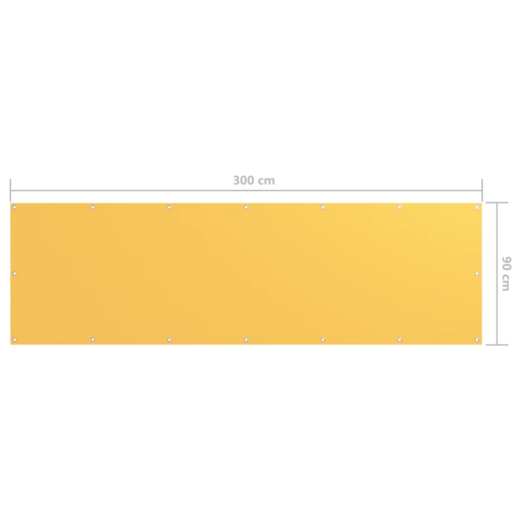 vidaXL Балконна Ширма Жовтий 90х300 см Тканина Оксфорд