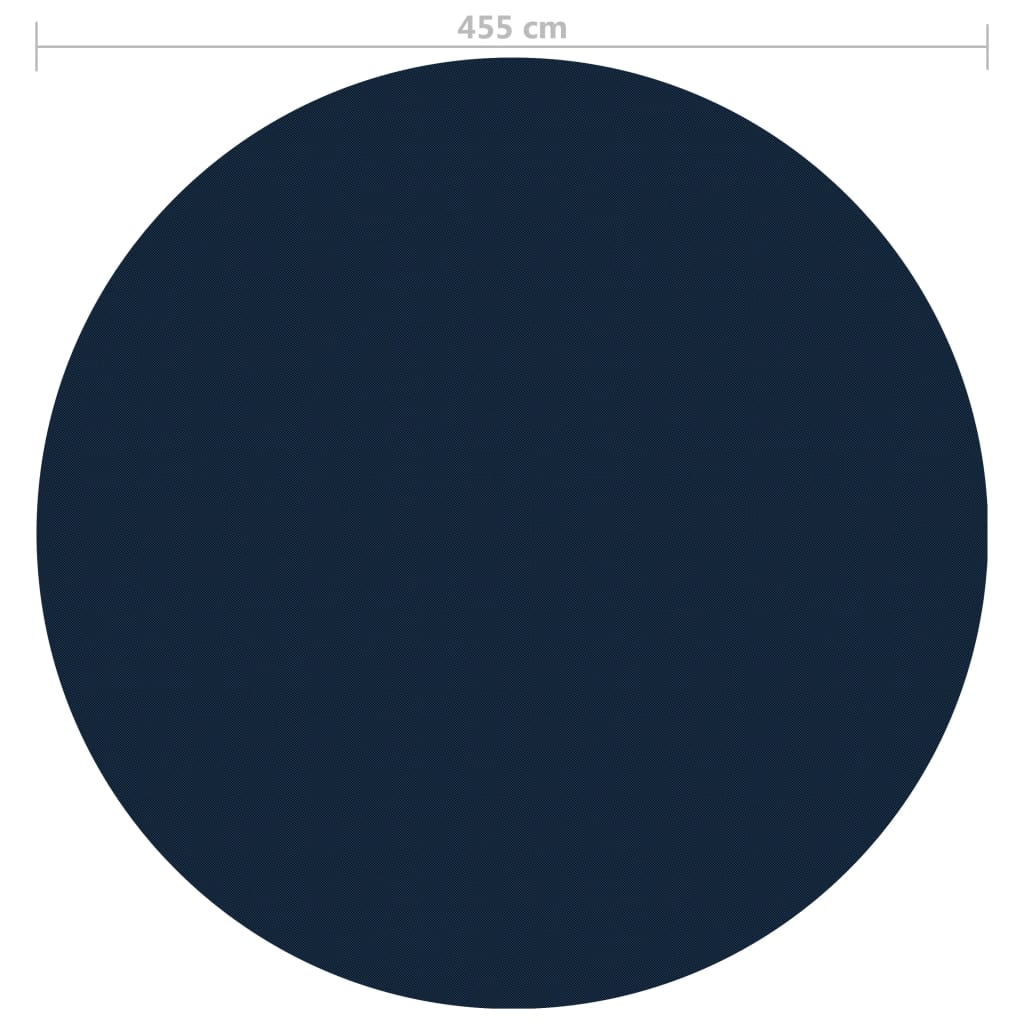 vidaXL Сонячна Плівка для Басейну Плаваюча Чорний і Синій 455 см ПЕ