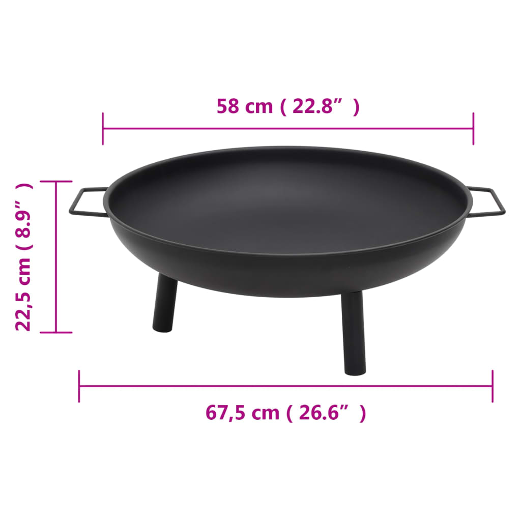 vidaXL Чаша для Багаття 67,5x58x22,5 см Сталь