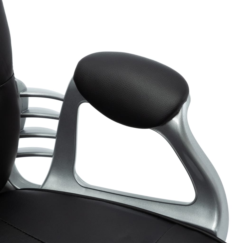 vidaXL Поворотне офісне крісло Чорний Штучна шкіра