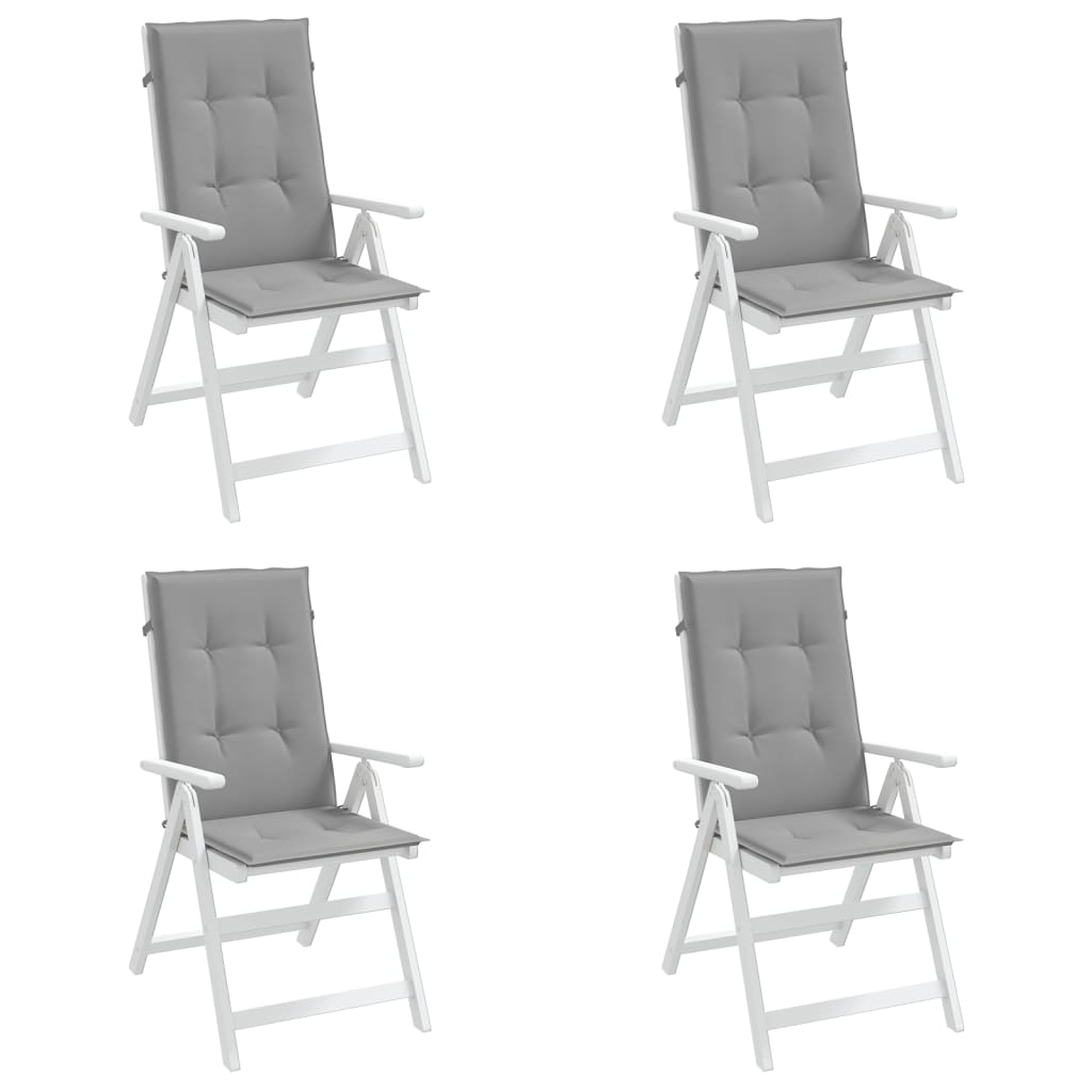 vidaXL Подушки для садових стільців 4 шт Сірий 120x50x3 см