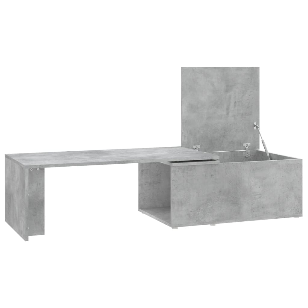 vidaXL Журнальний столик Сірий бетон 150x50x35 см ДСП