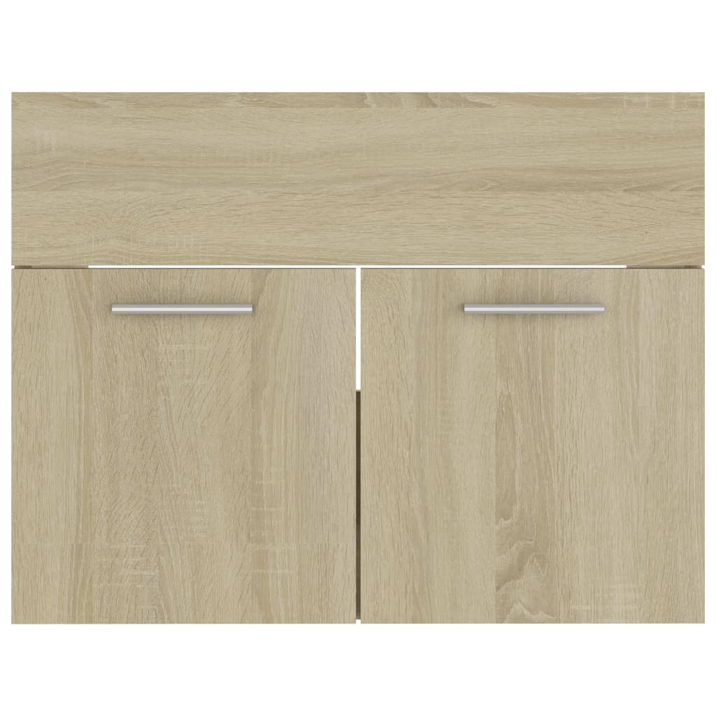 804650 vidaXL Sink Cabinet Sonoma Oak 60x38,5x46 cm Chipboard